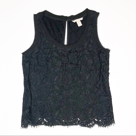 Banana Republic Tops - Banana Republic lace tank black xs